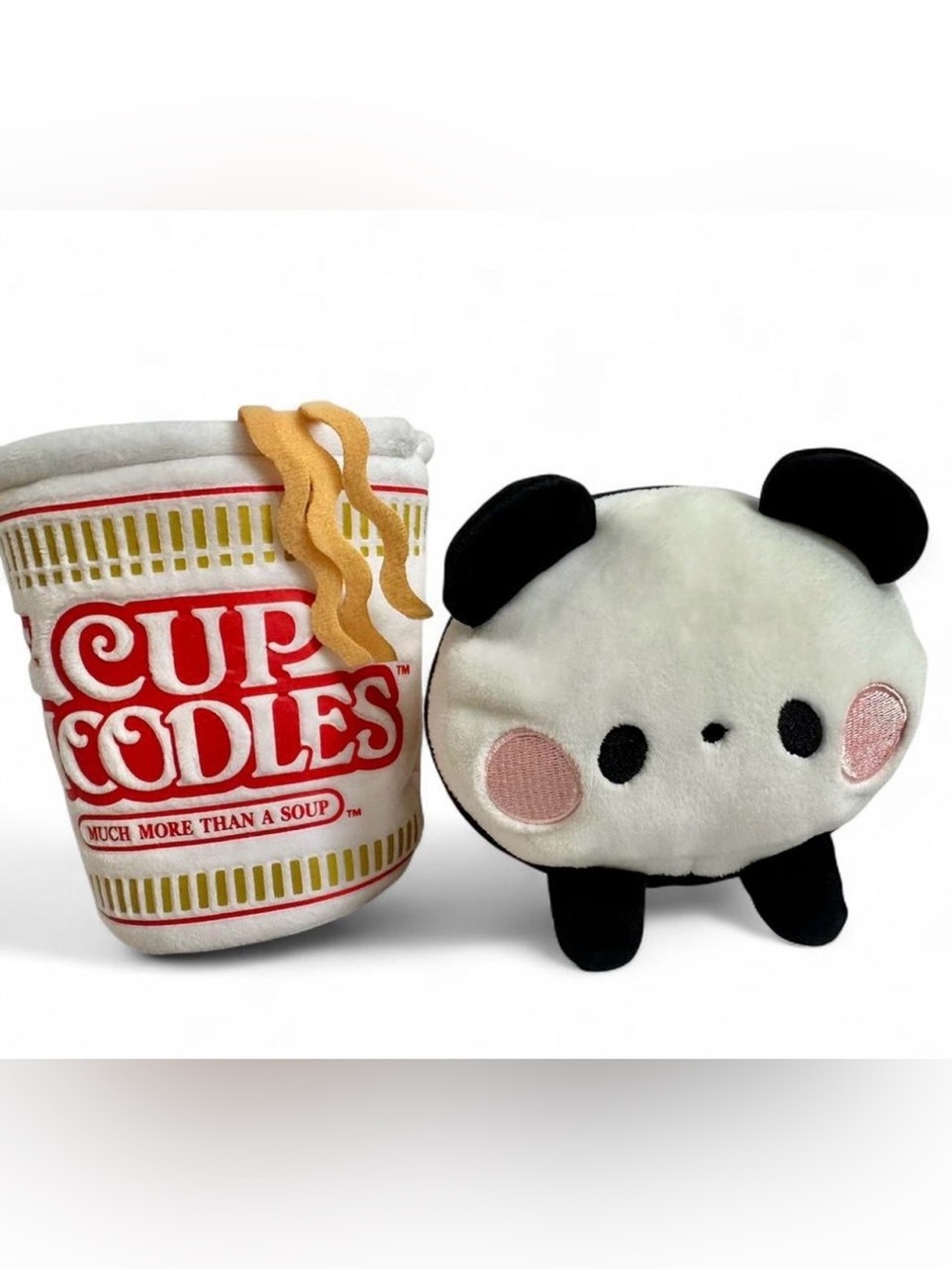 Yell Japan Koro Koro Panda Plush with Anirollz Nissin Cup Noodles Outfit Roll